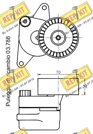 Belt Tensioner, V-ribbed belt