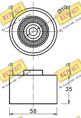 Deflection/Guide Pulley, timing belt