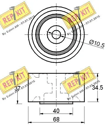 Deflection/Guide Pulley, timing belt