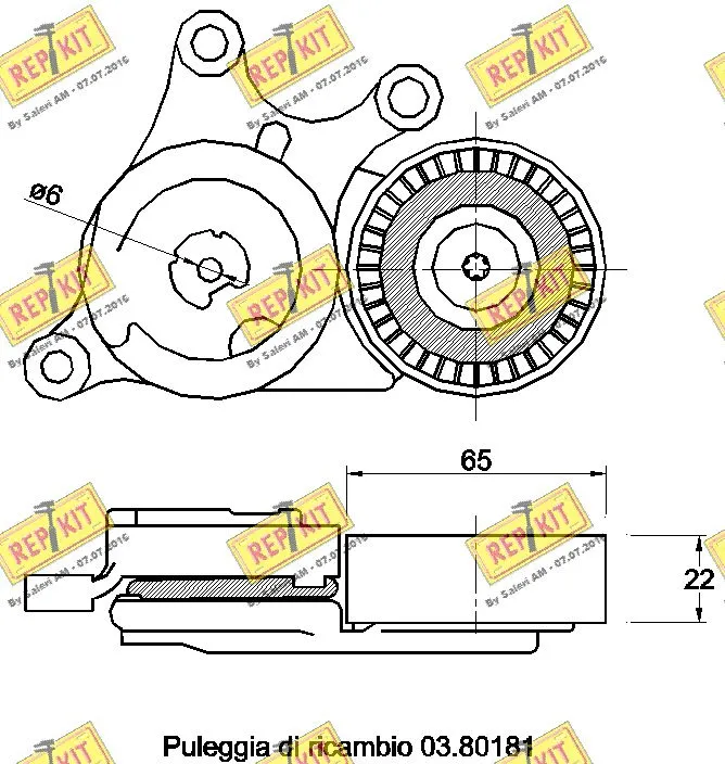 Belt Tensioner, V-ribbed belt