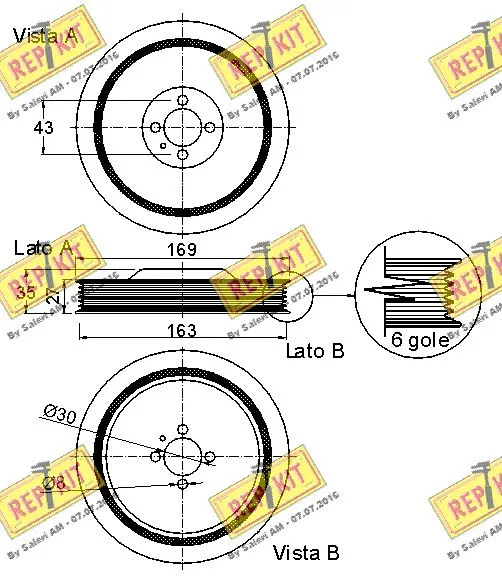 Belt Pulley, crankshaft