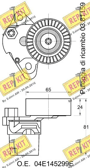 Belt Tensioner, V-ribbed belt