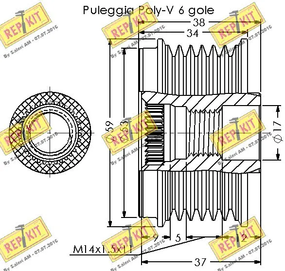 Alternator Freewheel Clutch