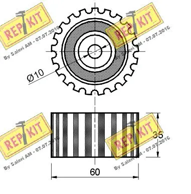 Deflection/Guide Pulley, timing belt