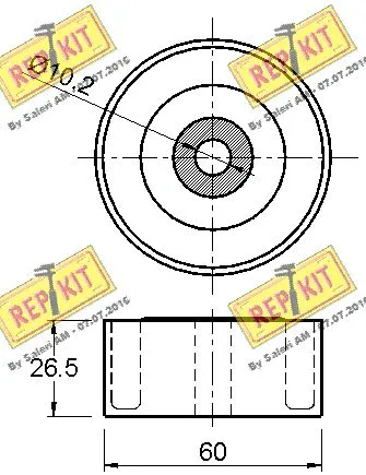 Deflection/Guide Pulley, V-ribbed belt