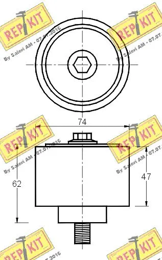 Deflection/Guide Pulley, V-ribbed belt