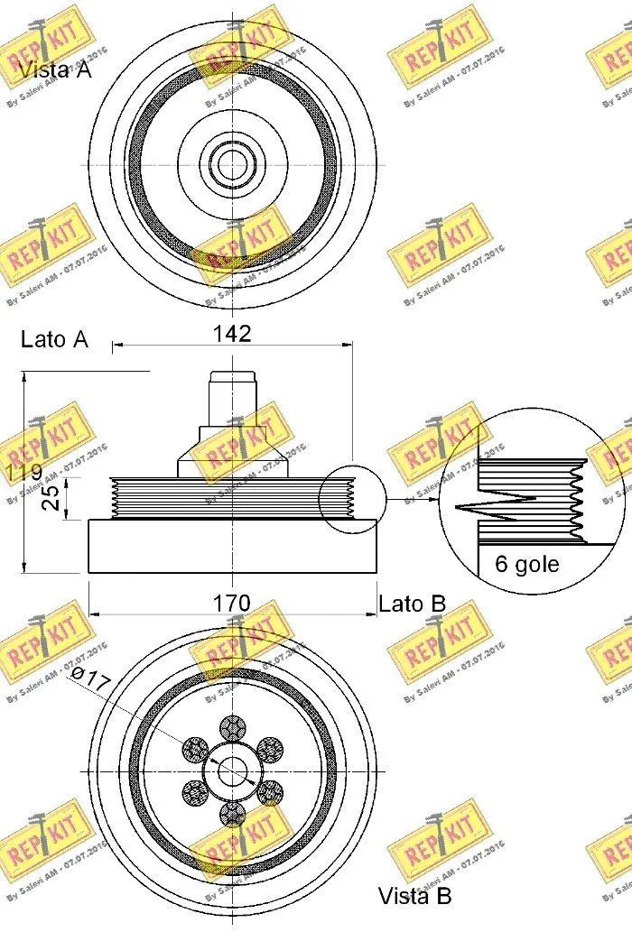 Belt Pulley, crankshaft