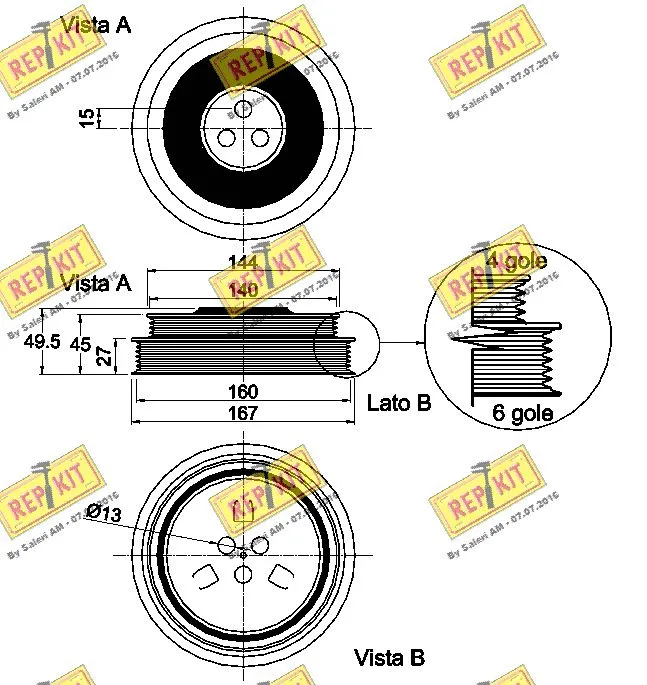 Belt Pulley, crankshaft