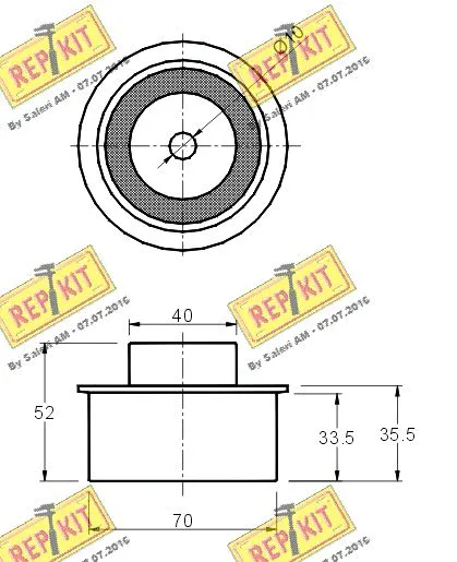 Deflection/Guide Pulley, timing belt