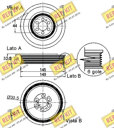Belt Pulley, crankshaft