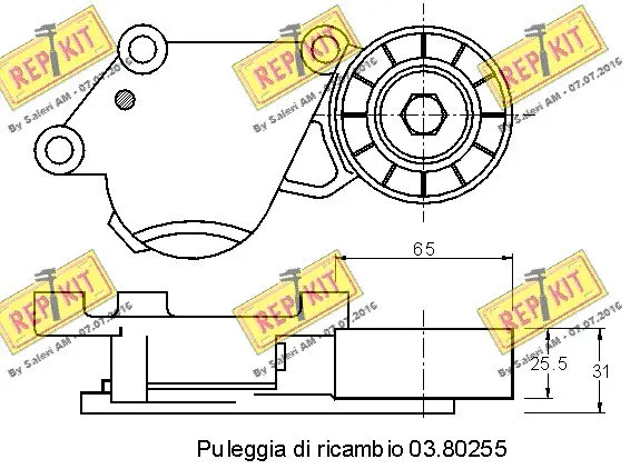 Belt Tensioner, V-ribbed belt