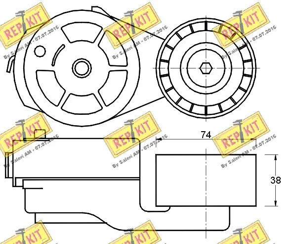Belt Tensioner, V-ribbed belt