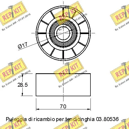Deflection/Guide Pulley, V-ribbed belt