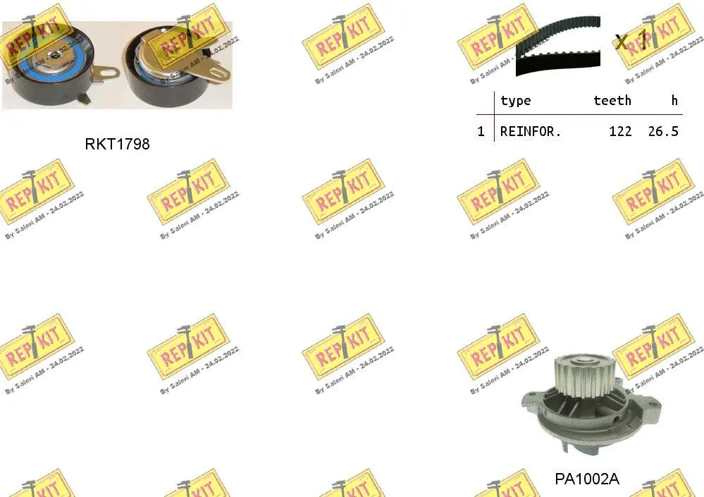 Water Pump & Timing Belt Kit (RKTK1033PA)