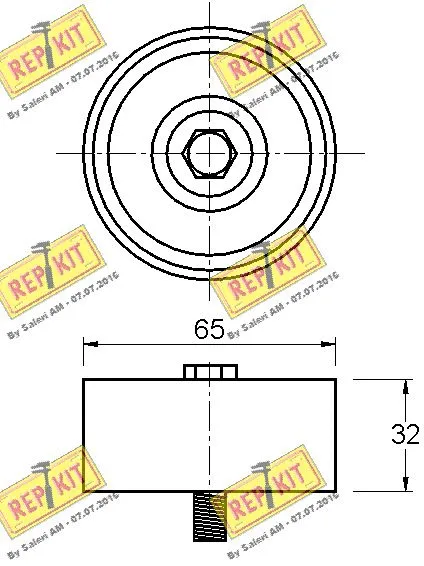 Deflection/Guide Pulley, V-ribbed belt