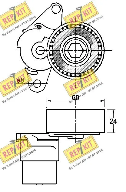 Belt Tensioner, V-ribbed belt