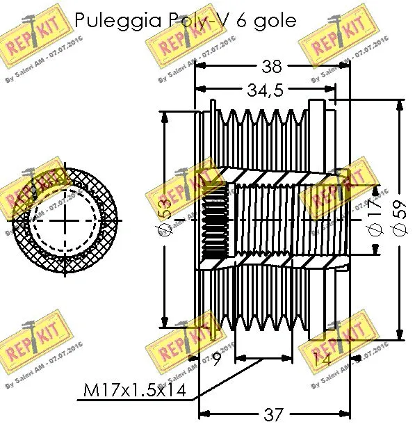 Alternator Freewheel Clutch