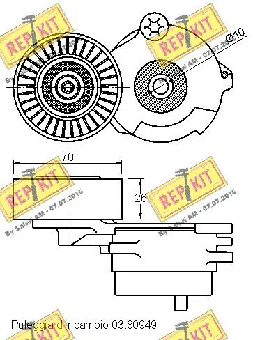 Belt Tensioner, V-ribbed belt