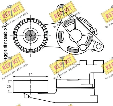 Belt Tensioner, V-ribbed belt