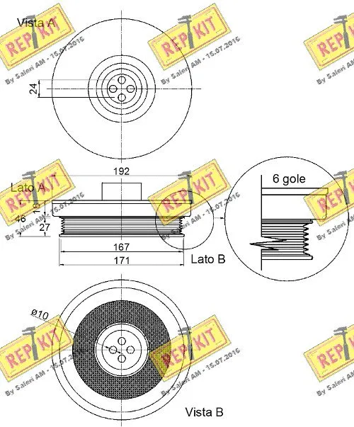 Belt Pulley, crankshaft