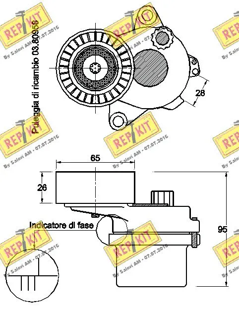 Belt Tensioner, V-ribbed belt