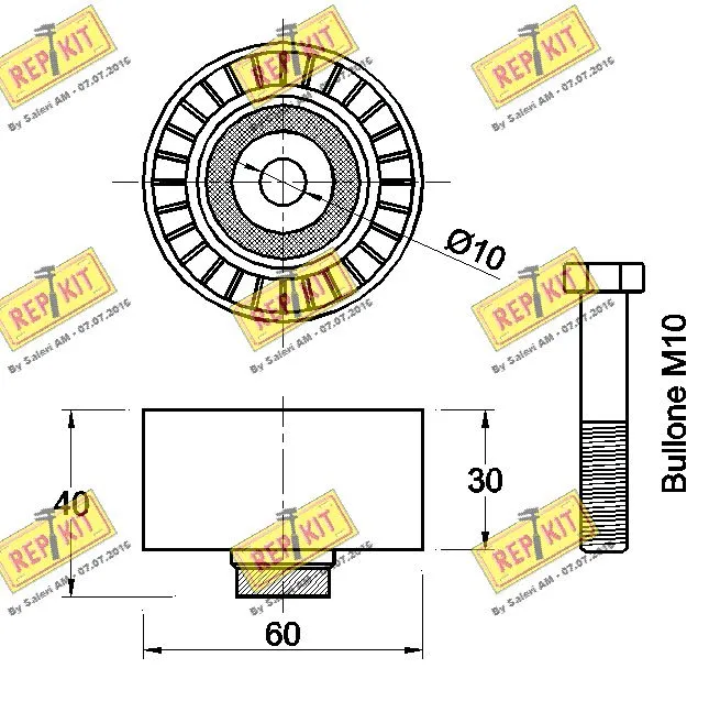Deflection/Guide Pulley, timing belt
