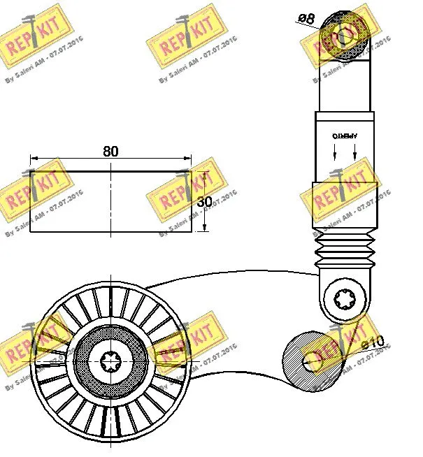 Belt Tensioner, V-ribbed belt