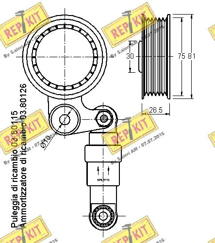 Belt Tensioner, V-ribbed belt