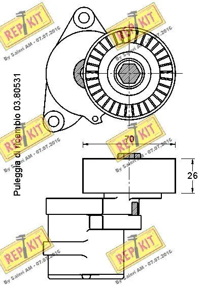 Belt Tensioner, V-ribbed belt