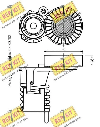 Belt Tensioner, V-ribbed belt