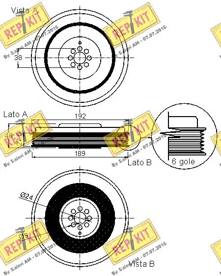 Belt Pulley, crankshaft