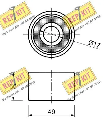 Deflection/Guide Pulley, timing belt