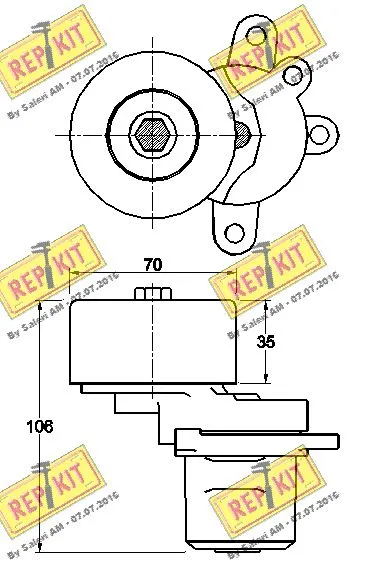 Belt Tensioner, V-ribbed belt