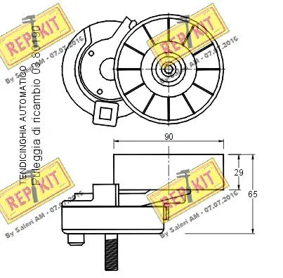 Belt Tensioner, V-ribbed belt
