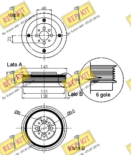 Belt Pulley, crankshaft