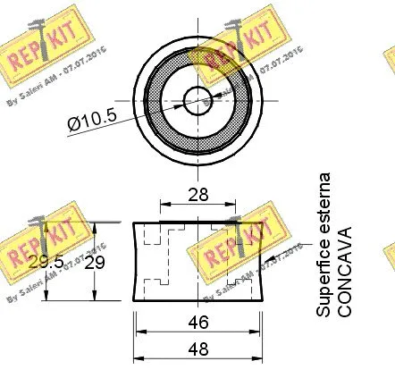 Deflection/Guide Pulley, timing belt