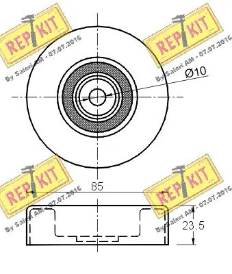Deflection/Guide Pulley, V-ribbed belt