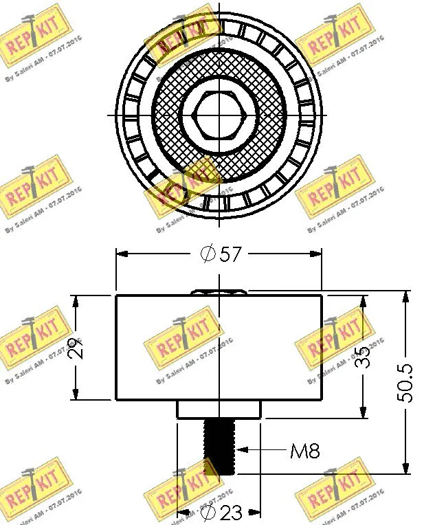 Deflection/Guide Pulley, timing belt