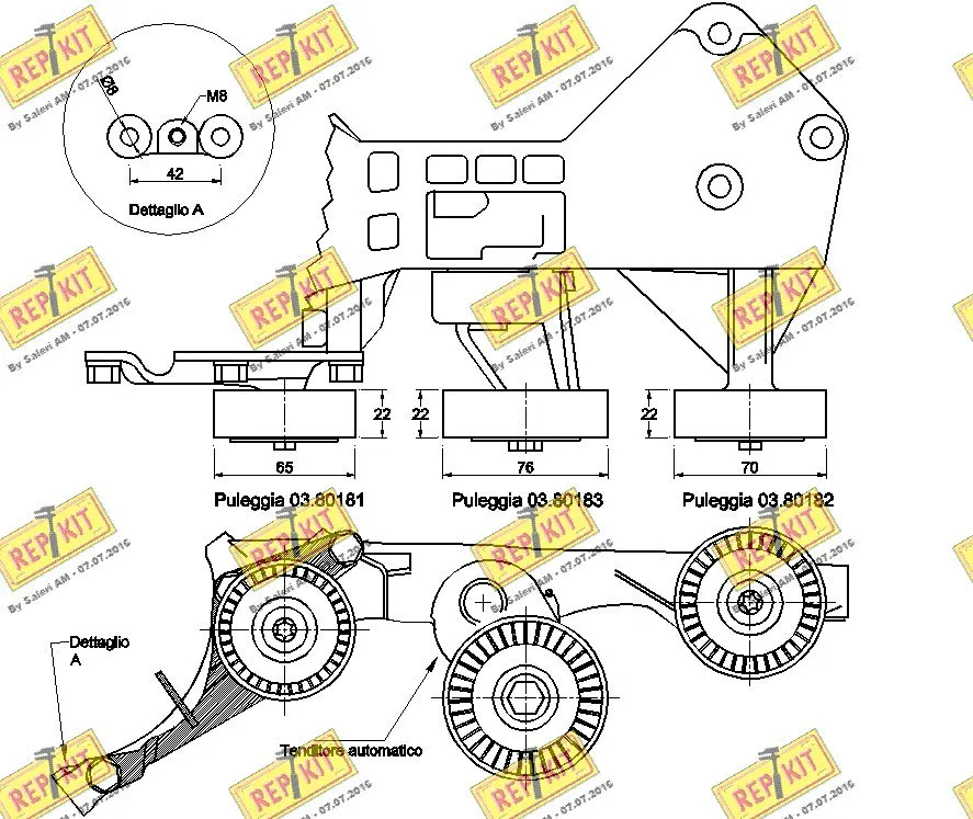 Belt Tensioner, V-ribbed belt