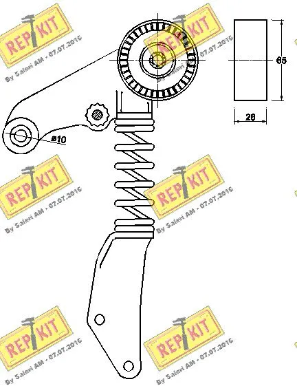 Belt Tensioner, V-ribbed belt