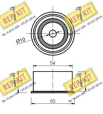 Deflection/Guide Pulley, timing belt