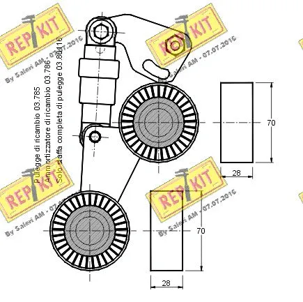 Belt Tensioner, V-ribbed belt