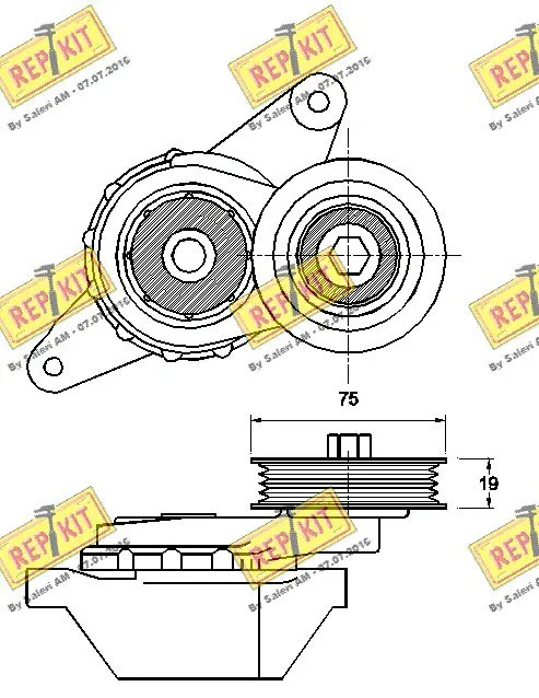 Belt Tensioner, V-ribbed belt