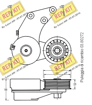 Belt Tensioner, V-ribbed belt