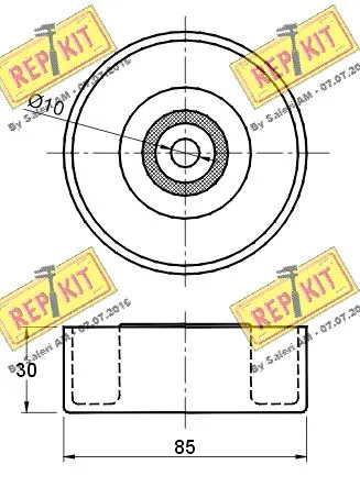 Deflection/Guide Pulley, V-ribbed belt