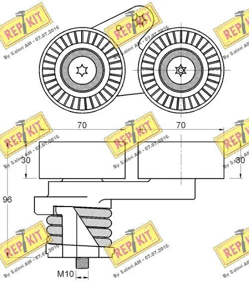Belt Tensioner, V-ribbed belt