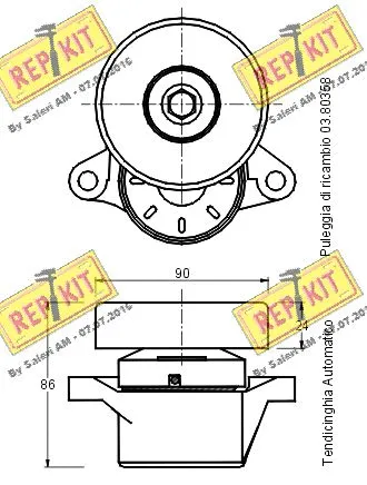 Belt Tensioner, V-ribbed belt