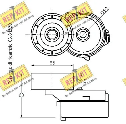 Belt Tensioner, V-ribbed belt