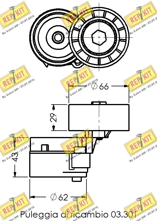Belt Tensioner, V-ribbed belt