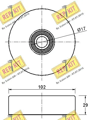 Deflection/Guide Pulley, V-ribbed belt